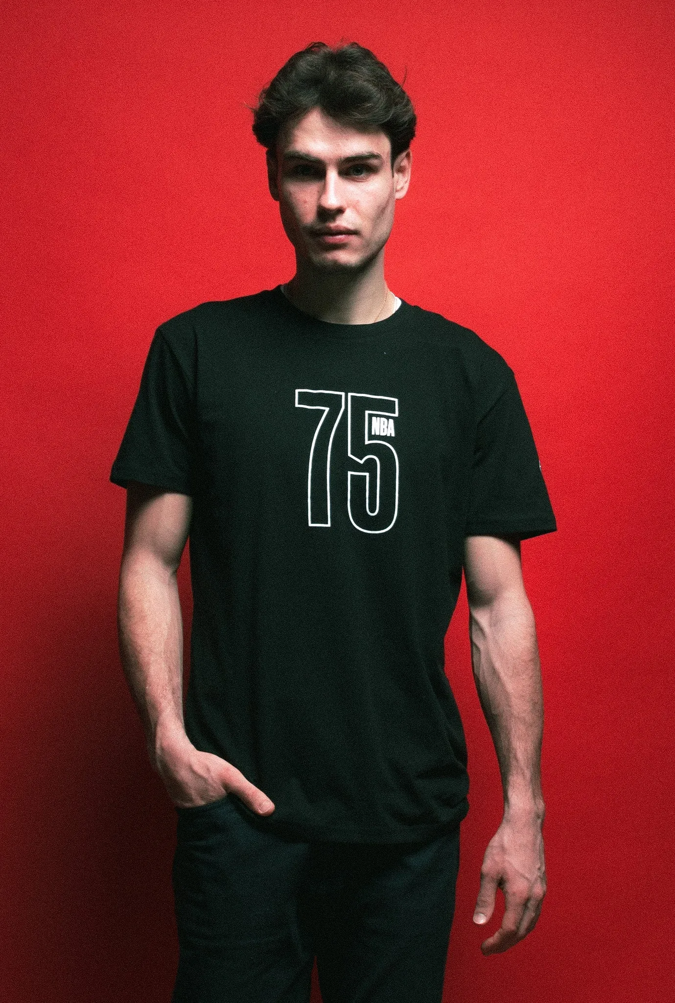 NBA 75th Anniversary T-Shirt - Black sold by Peace-Collective