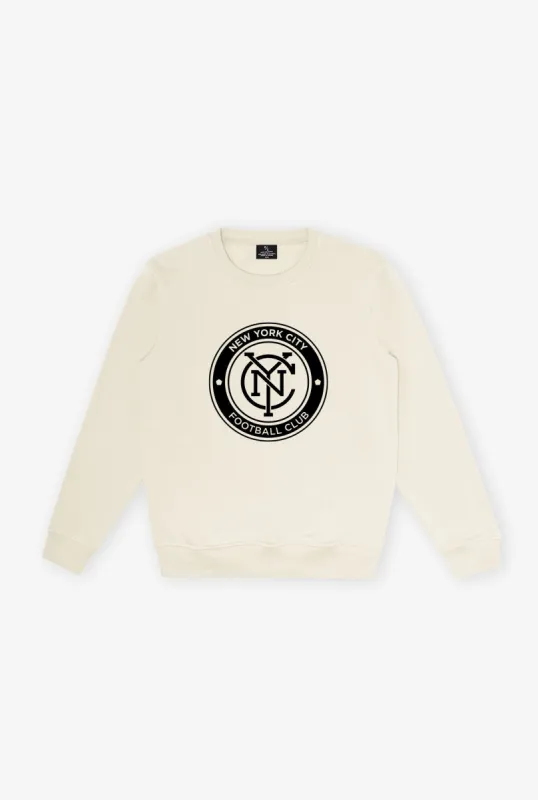 New York City FC Logo Crewneck - Ivory sold by Peace-Collective