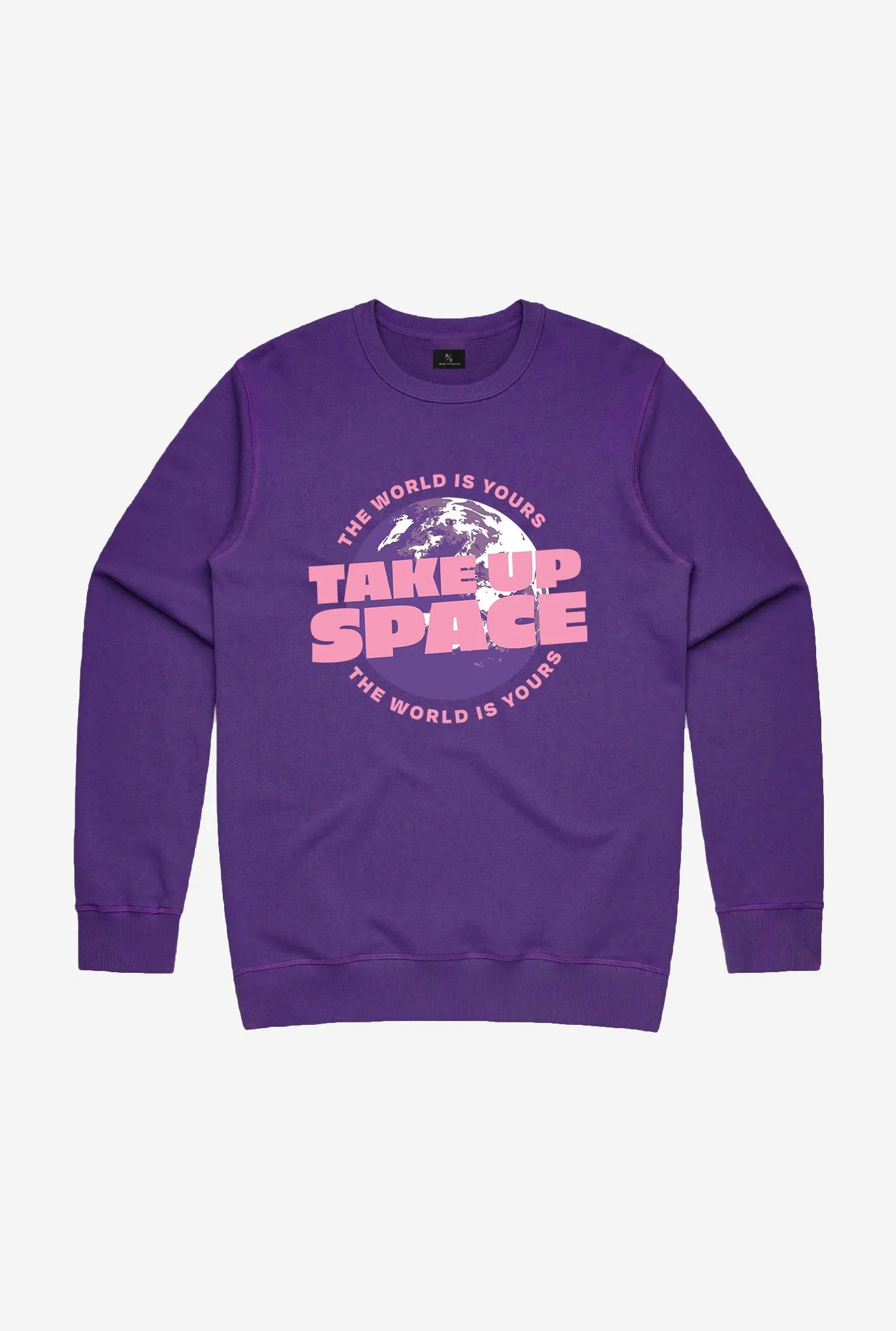 Take Up Space Crewneck - Purple sold by Peace-Collective