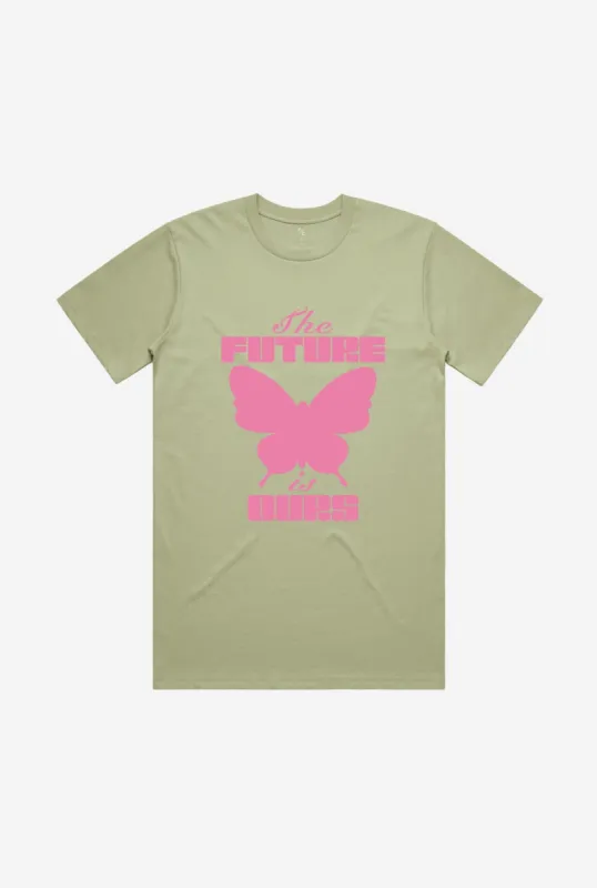 The Future Is Ours T-Shirt - Pistachio sold by Peace-Collective