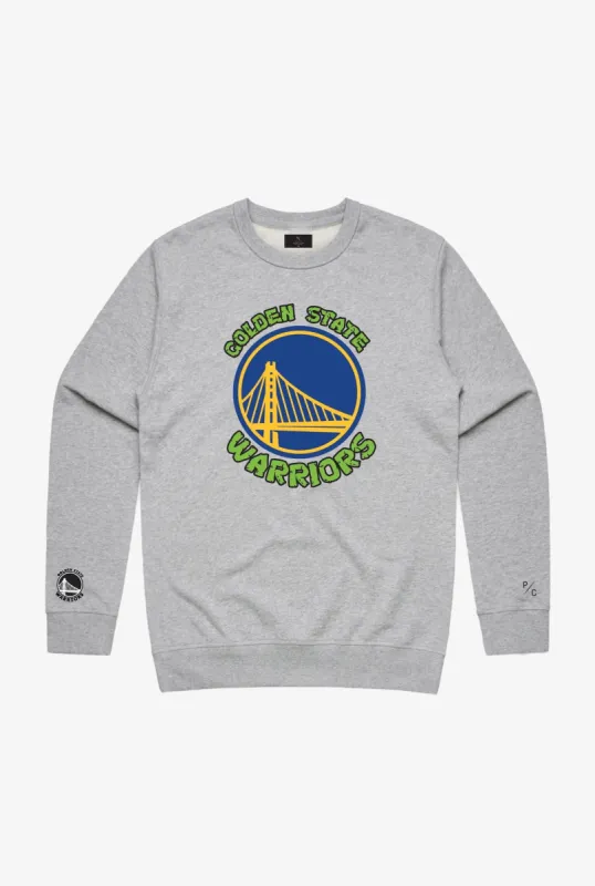 P/C x TMNT Golden State Warriors Logo Crewneck - Grey sold by Peace-Collective