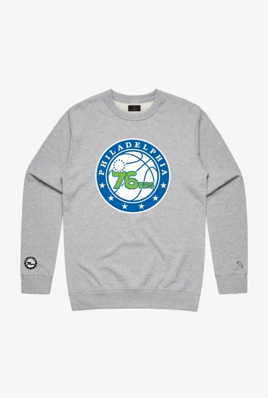 P/C x TMNT Philadelphia 76ers Logo Crewneck - Grey sold by Peace-Collective