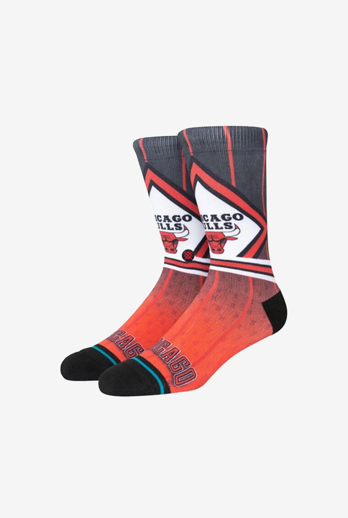 Chicago Bulls Fader Crew Socks - Black sold by Peace-Collective