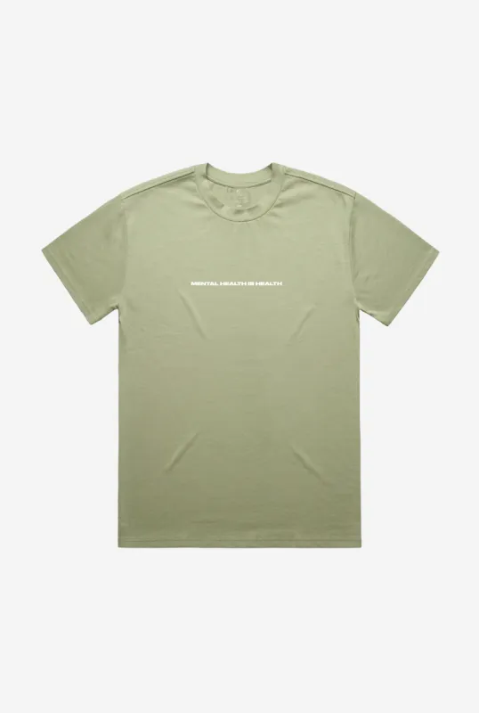 Mental Health is Health Heavyweight T-Shirt - Pistachio sold by Peace-Collective