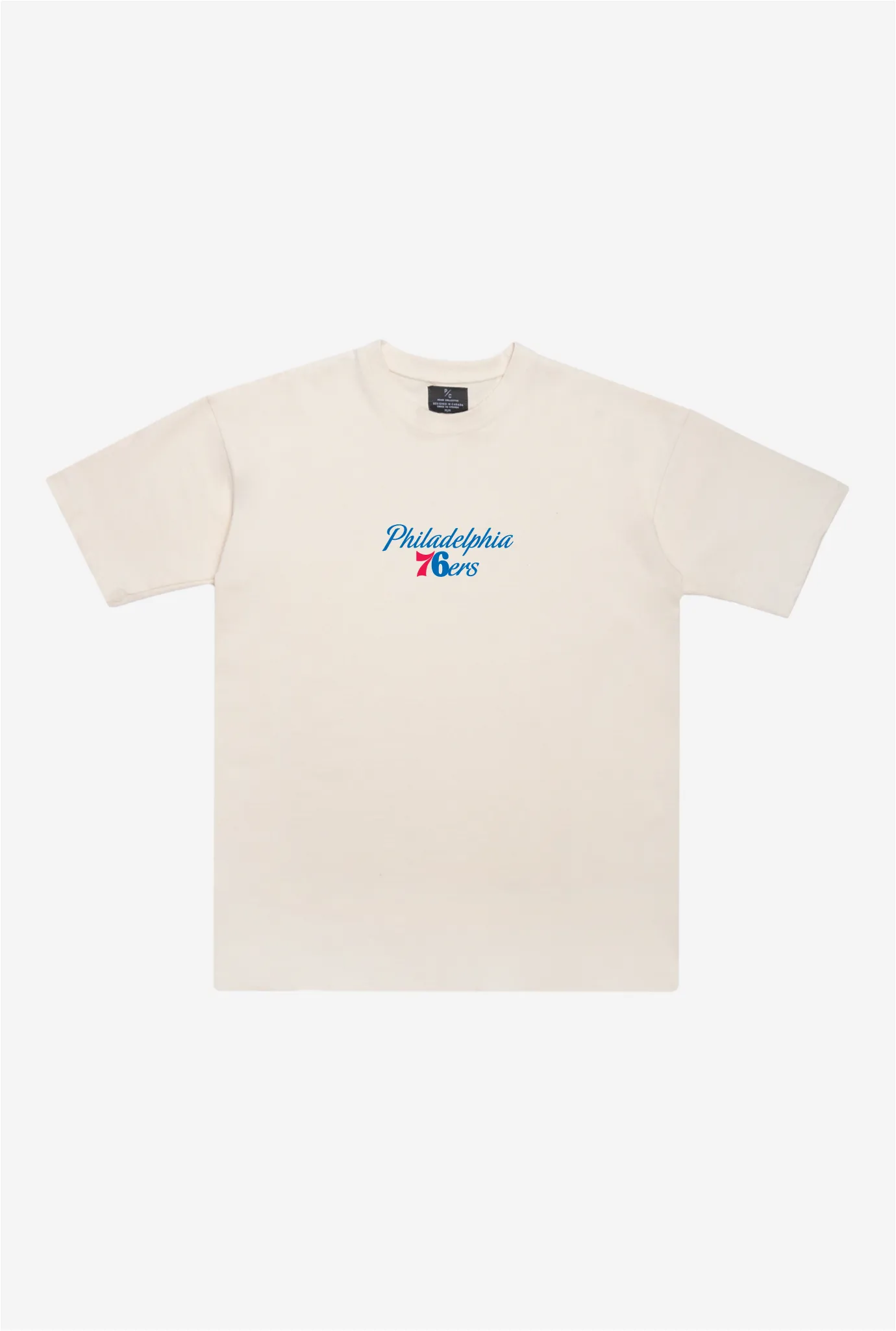 Philadelphia 76ers Heavyweight T-Shirt - Natural sold by Peace-Collective