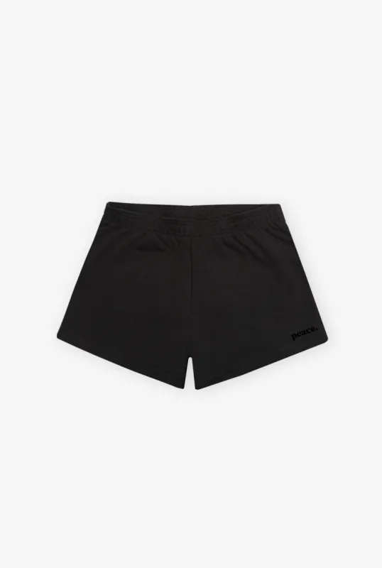 Peace Women's Fleece Shorts - Black sold by Peace-Collective