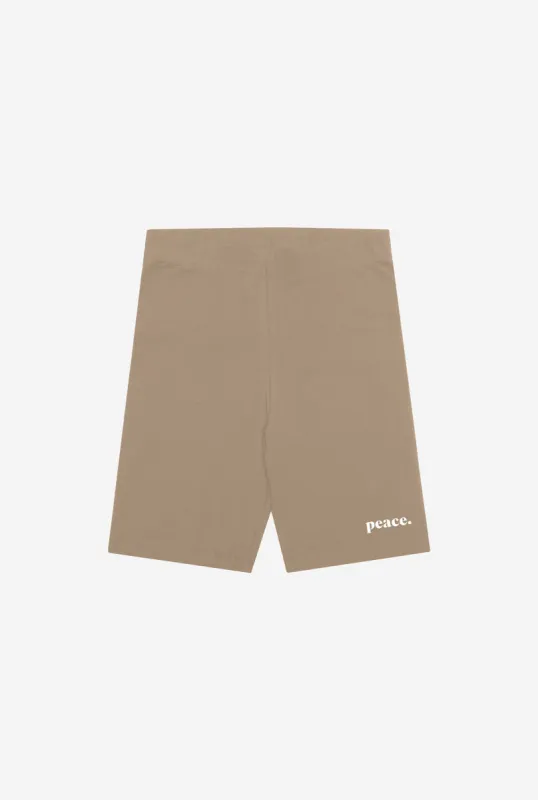 Peace Bike Shorts - Hazelnut sold by Peace-Collective