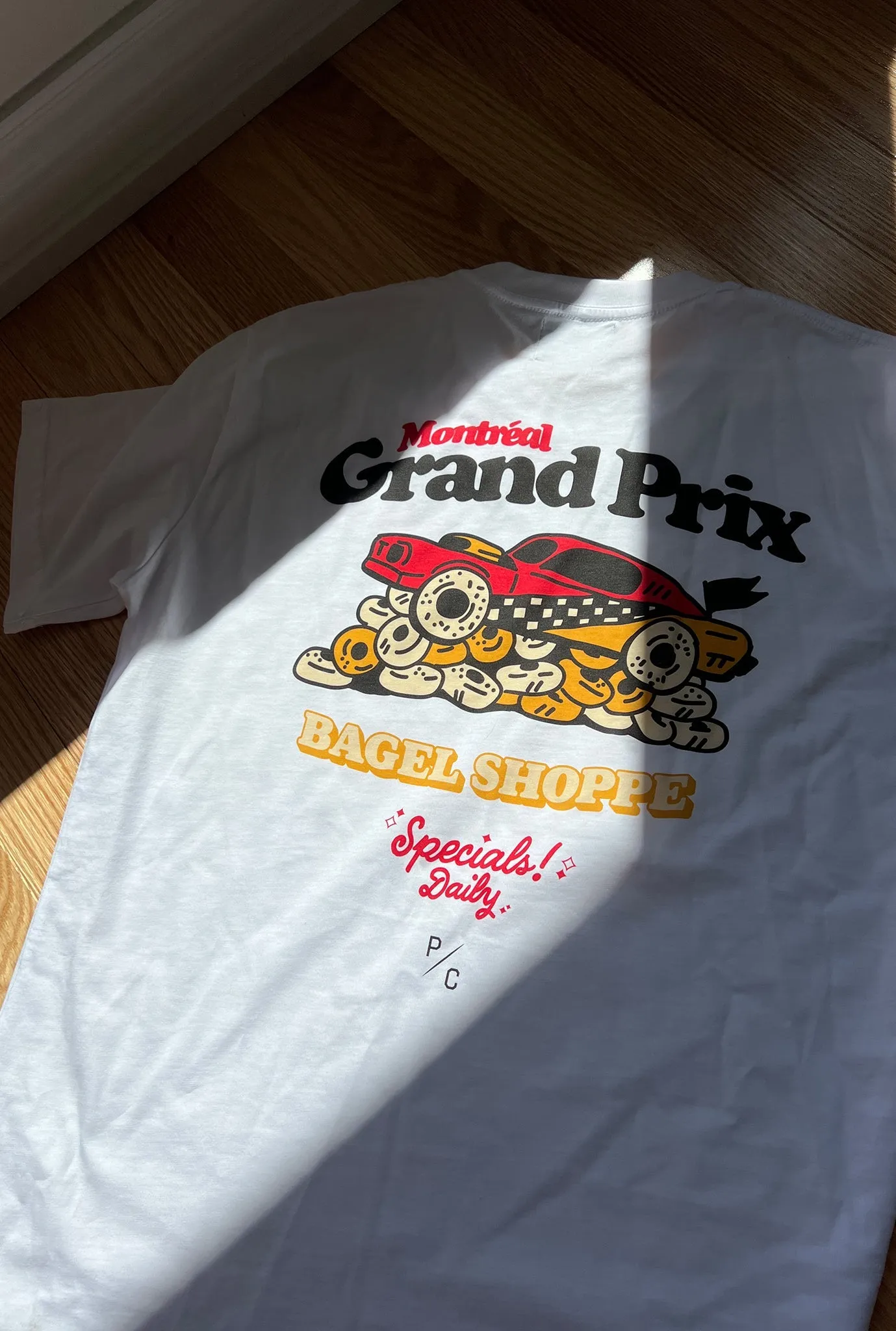 Montreal Grande Prix Bagel Shop T-Shirt - White sold by Peace-Collective product image thumbnail 5