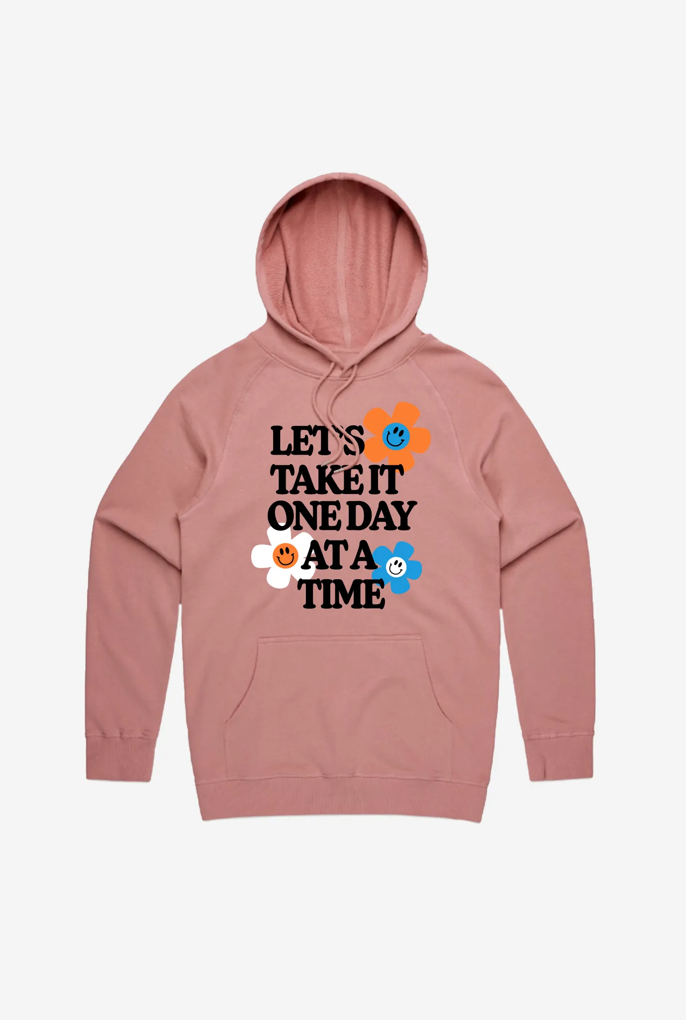 One Day At A Time Hoodie - Dusty Rose sold by Peace-Collective