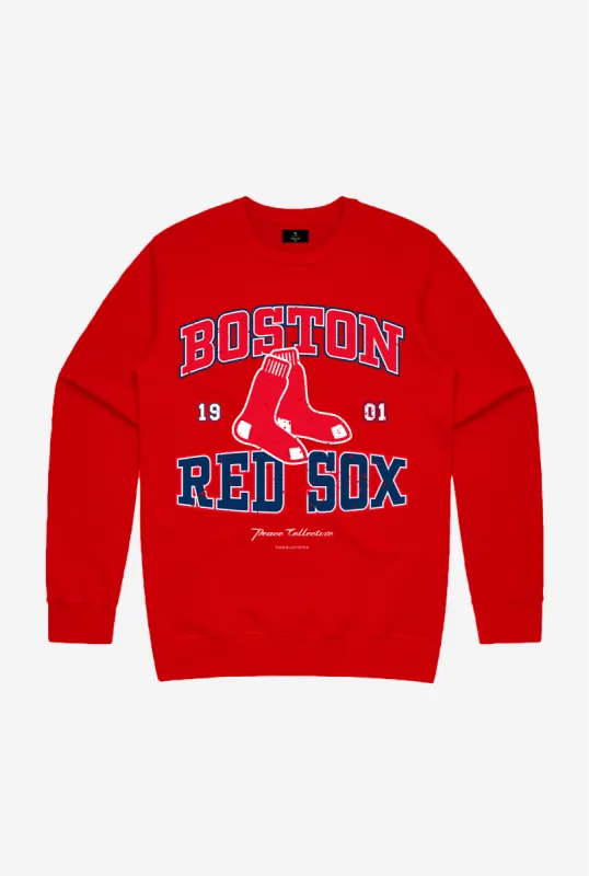 Boston Red Sox Vintage Washed Crewneck - Red sold by Peace-Collective