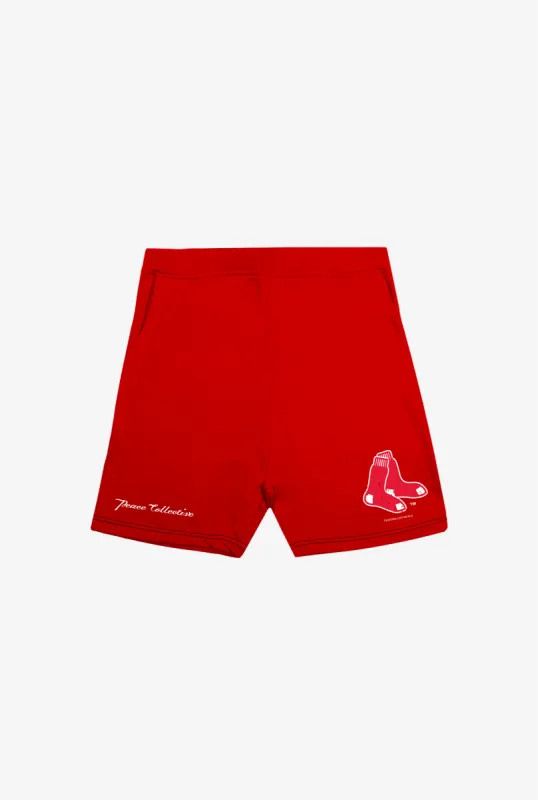 Boston Red Sox Vintage Washed Fleece Shorts - Red sold by Peace-Collective