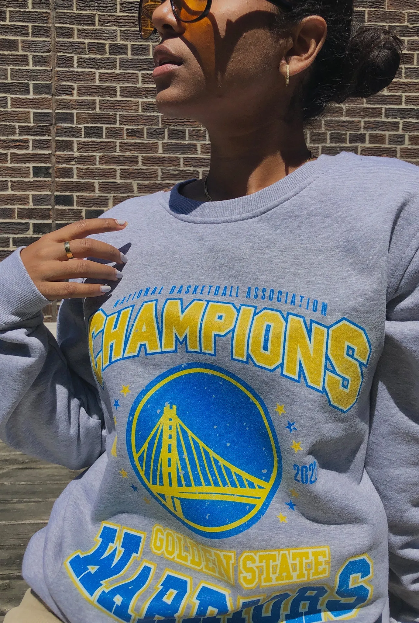 Golden State Warriors Champions '22 Crewneck - Grey sold by Peace-Collective product image thumbnail 2