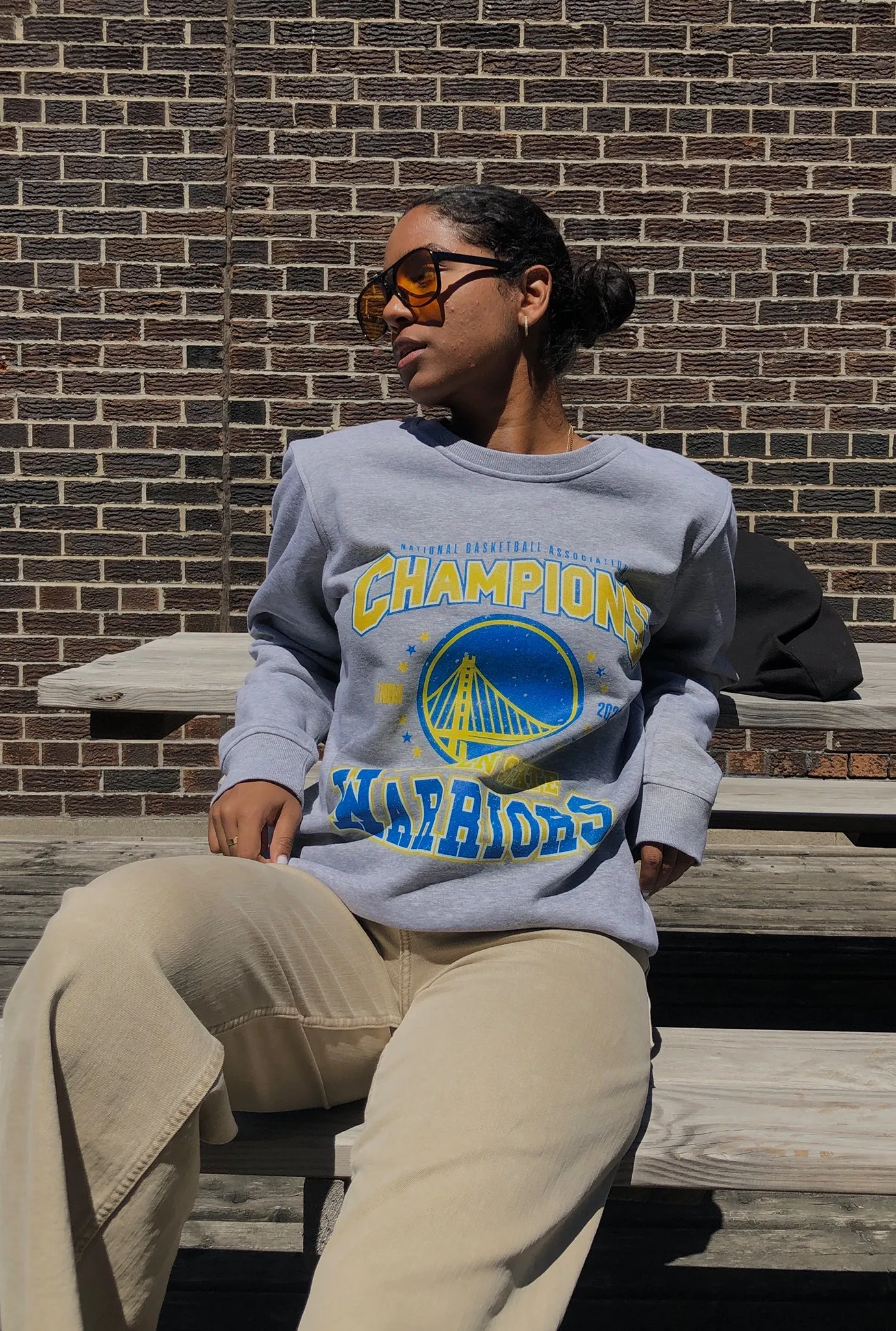 Golden State Warriors Champions '22 Crewneck - Grey sold by Peace-Collective product image thumbnail 3