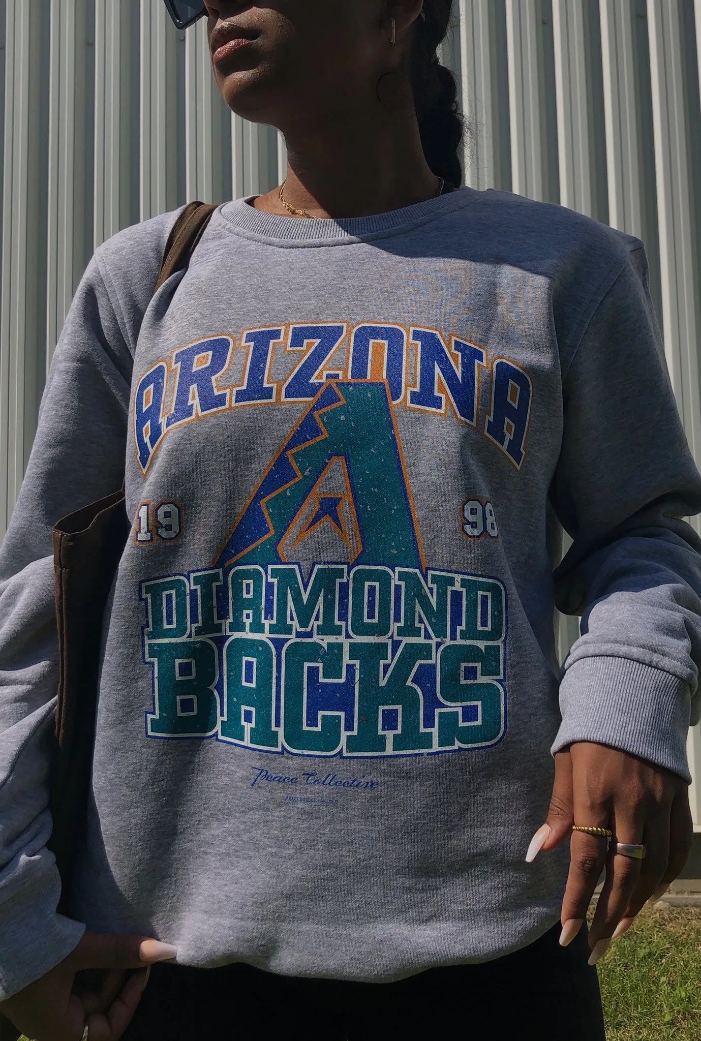 Arizona Diamondbacks Vintage Washed Crewneck - Grey sold by Peace-Collective product image thumbnail 2