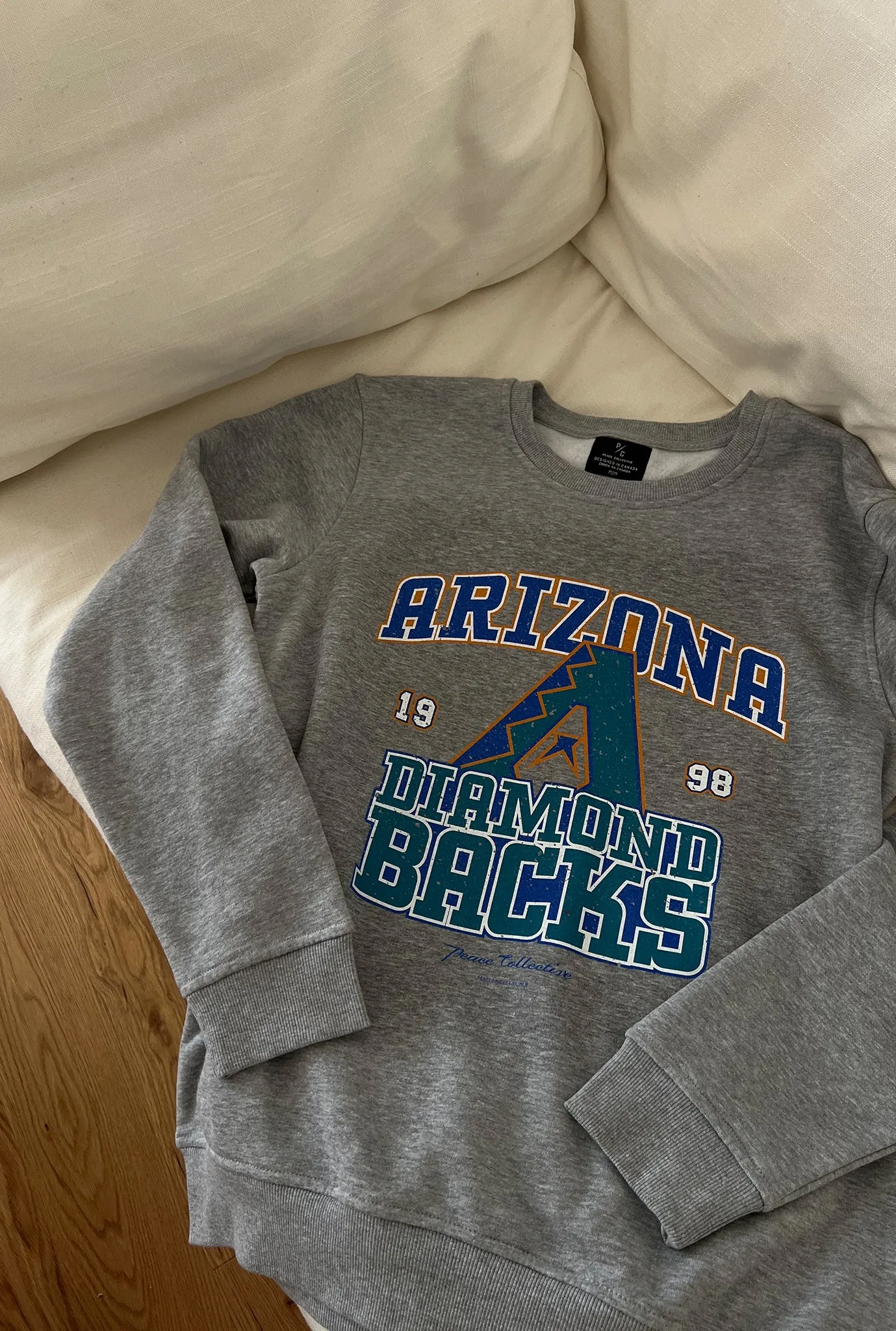 Arizona Diamondbacks Vintage Washed Crewneck - Grey sold by Peace-Collective product image thumbnail 5