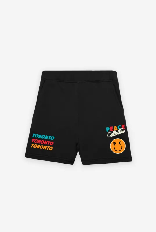 Toronto Smiley Shorts - Black sold by Peace-Collective