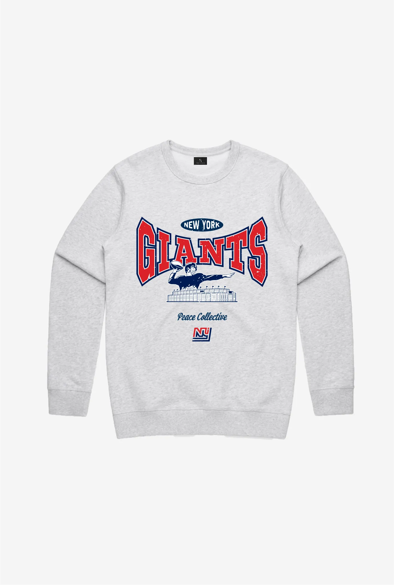 New York Giants Washed Graphic Crewneck - Ash sold by Peace-Collective