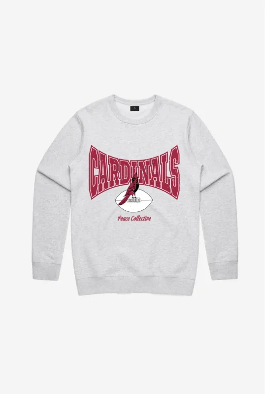 Chicago Cardinals Washed Graphic Crewneck - Ash sold by Peace-Collective