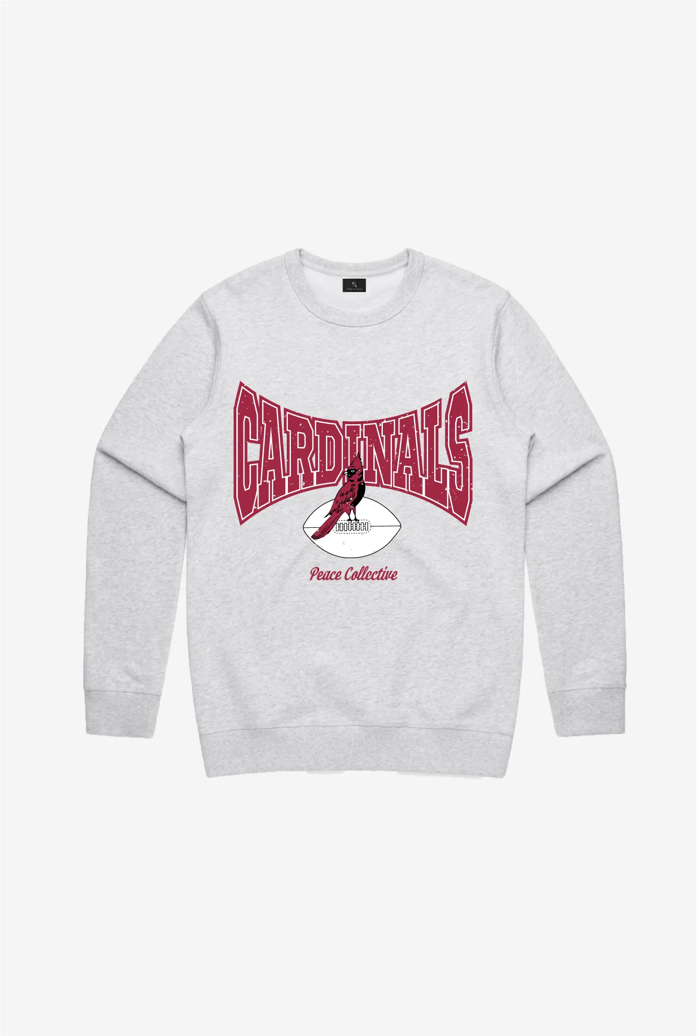 Chicago Cardinals Washed Graphic Crewneck - Ash sold by Peace-Collective