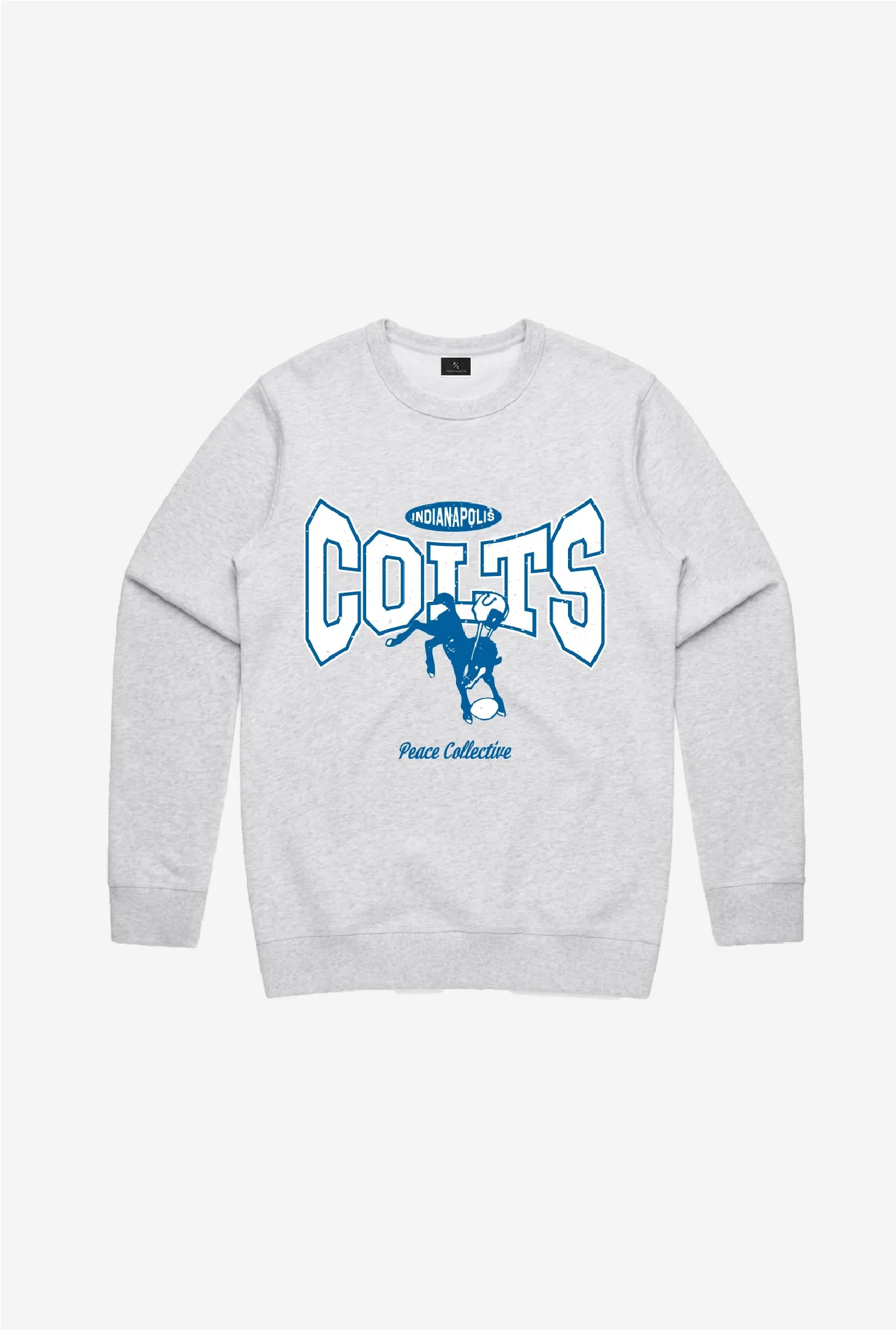 Indianapolis Colts Washed Graphic Crewneck - Ash sold by Peace-Collective