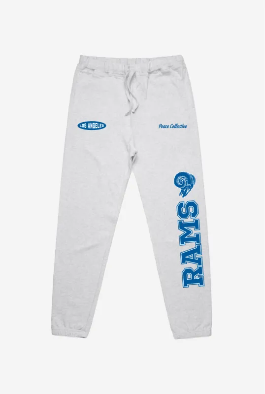 Los Angeles Rams Washed Graphic Joggers - Ash sold by Peace-Collective