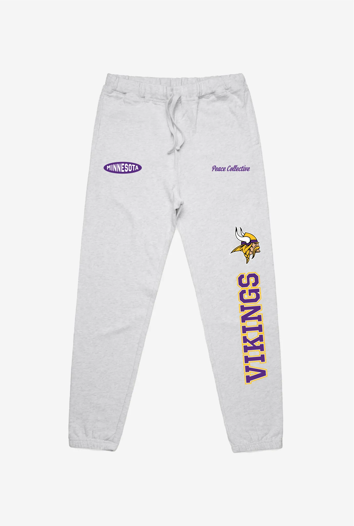 Minnesota Vikings Washed Graphic Joggers - Ash sold by Peace-Collective