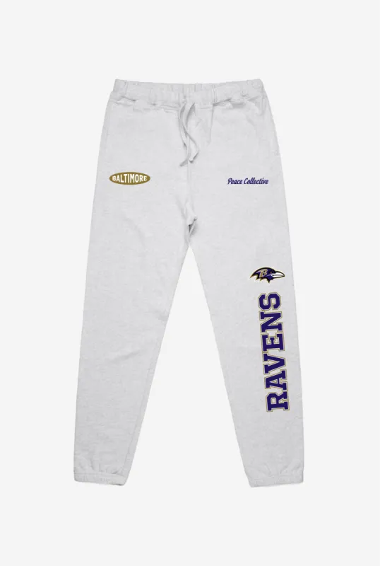Baltimore Ravens Washed Graphic Joggers - Ash sold by Peace-Collective