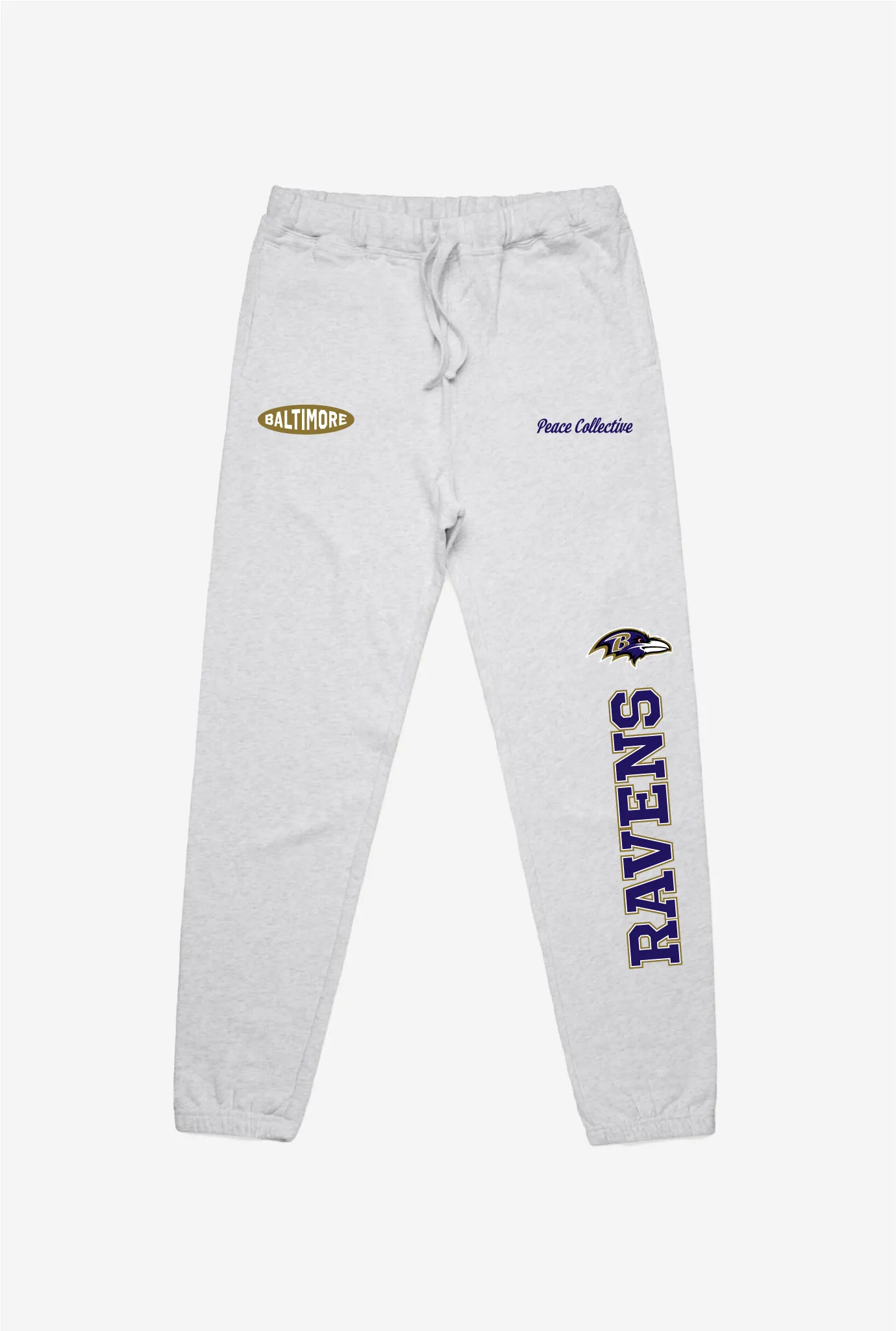 Baltimore Ravens Washed Graphic Joggers - Ash sold by Peace-Collective