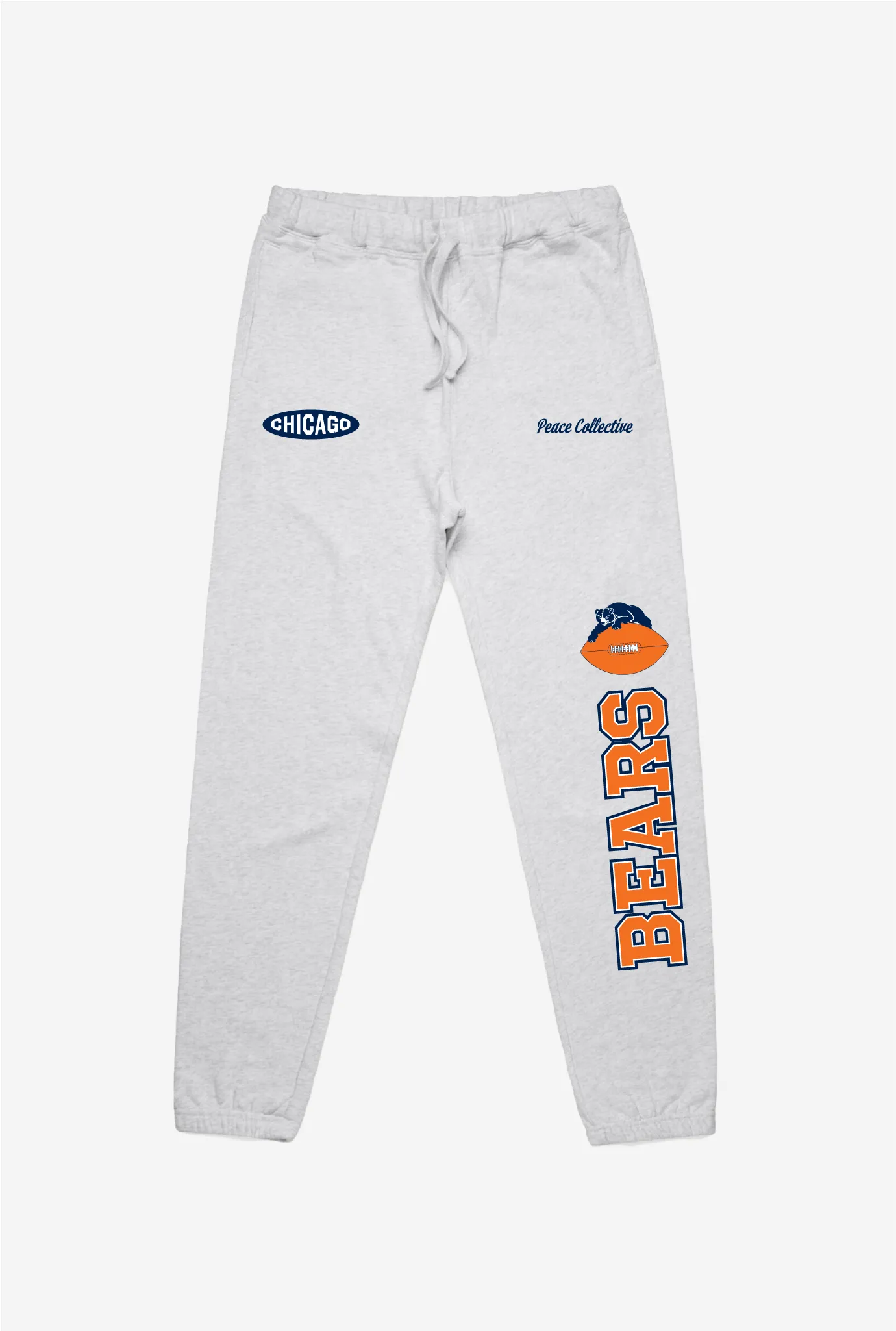 Chicago Bears Washed Graphic Joggers - Ash sold by Peace-Collective