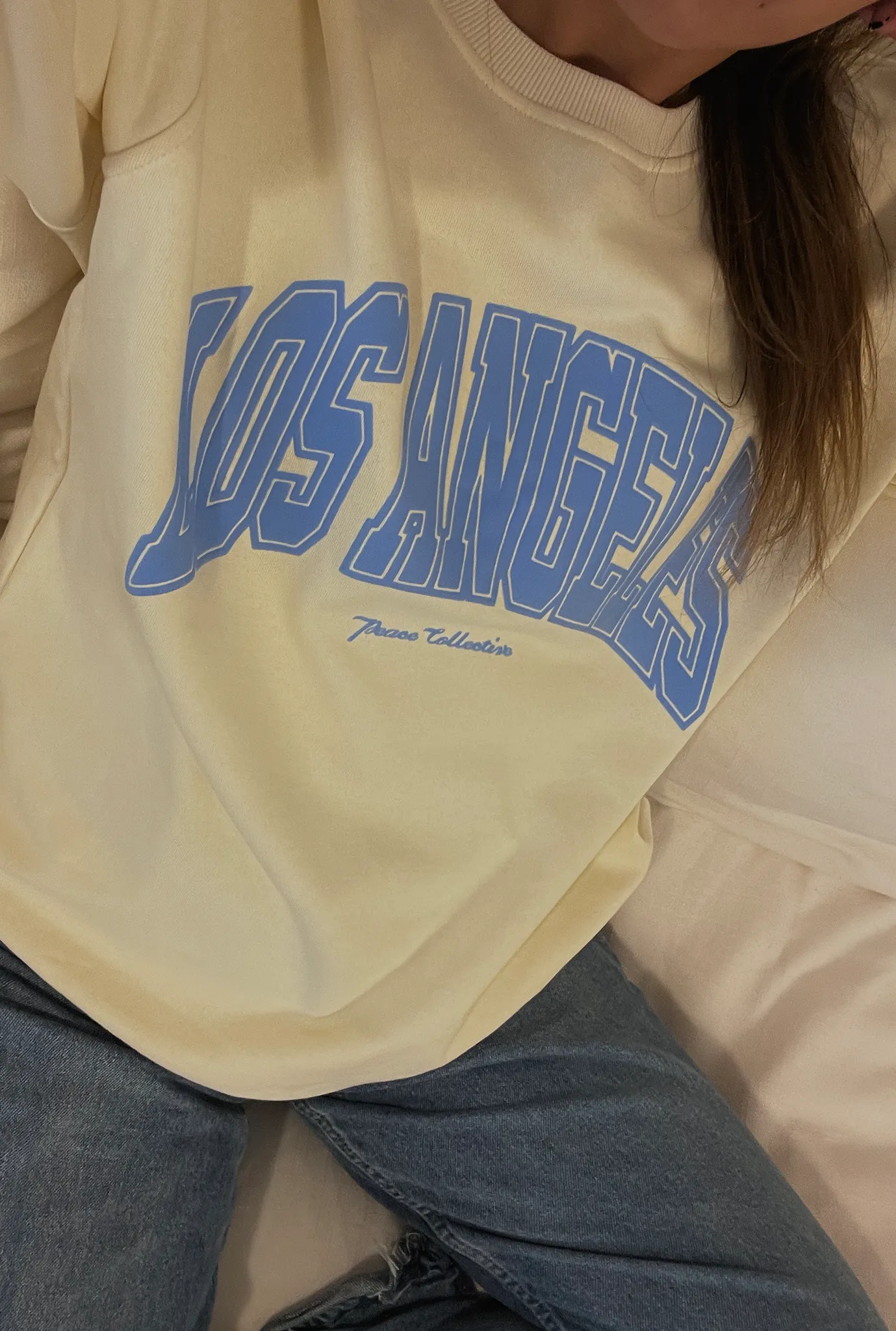 Los Angeles Vintage Crewneck - Ivory sold by Peace-Collective product image thumbnail 3