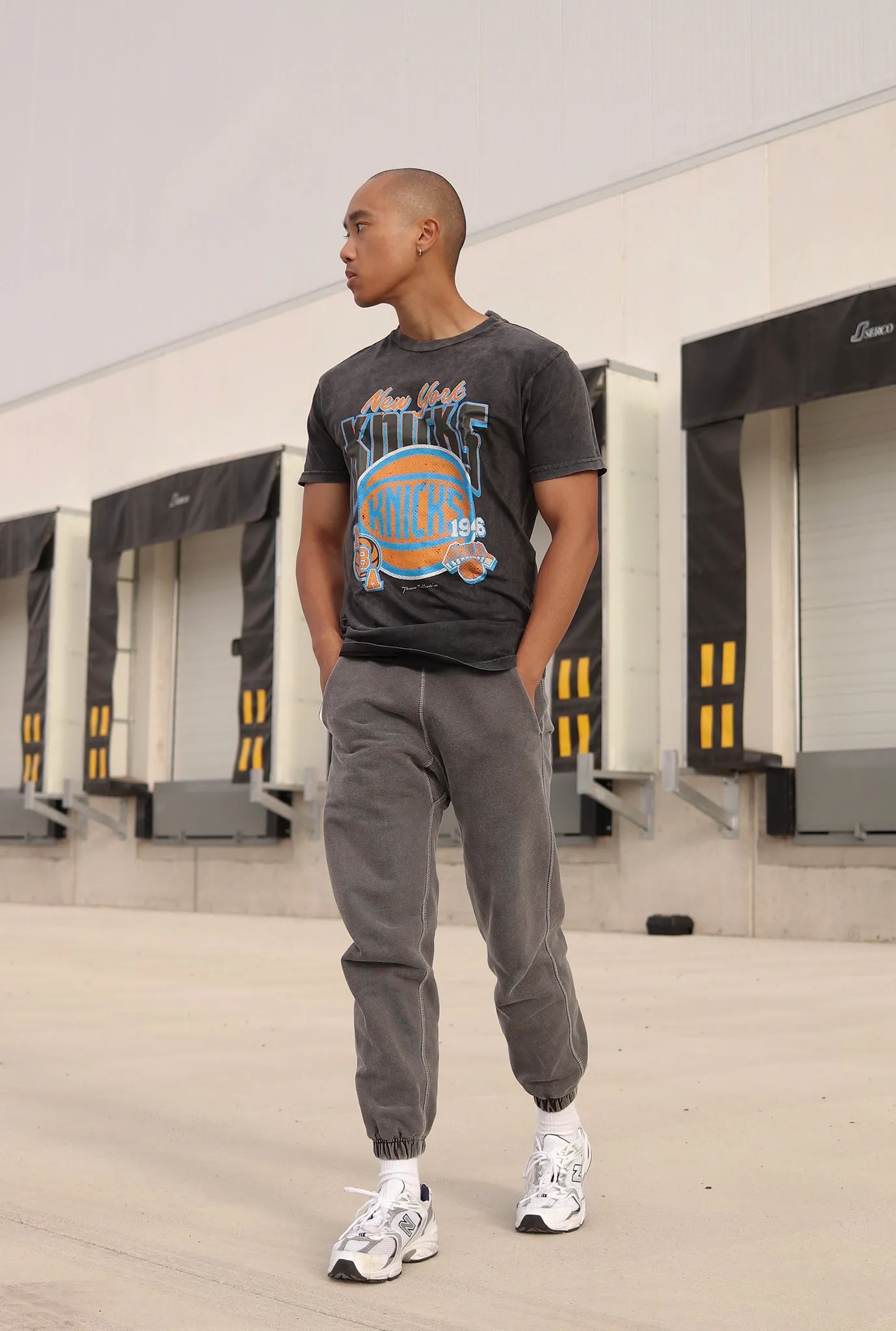 New York Knicks Stonewash T-Shirt - Black sold by Peace-Collective product image thumbnail 4