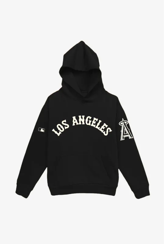 Los Angeles Angels Essential Heavyweight Hoodie - Black sold by Peace-Collective