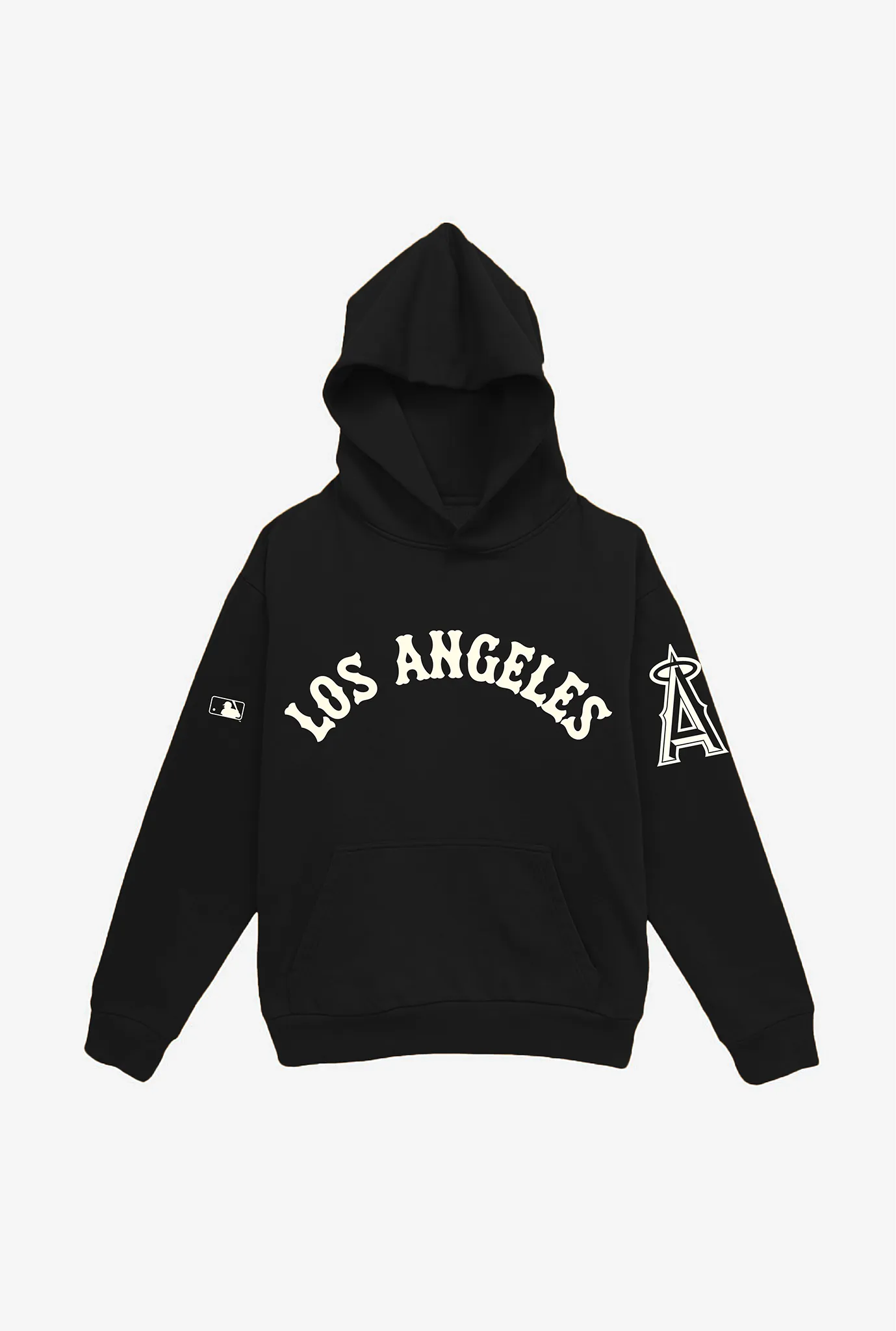 Los Angeles Angels Essential Heavyweight Hoodie - Black sold by Peace-Collective
