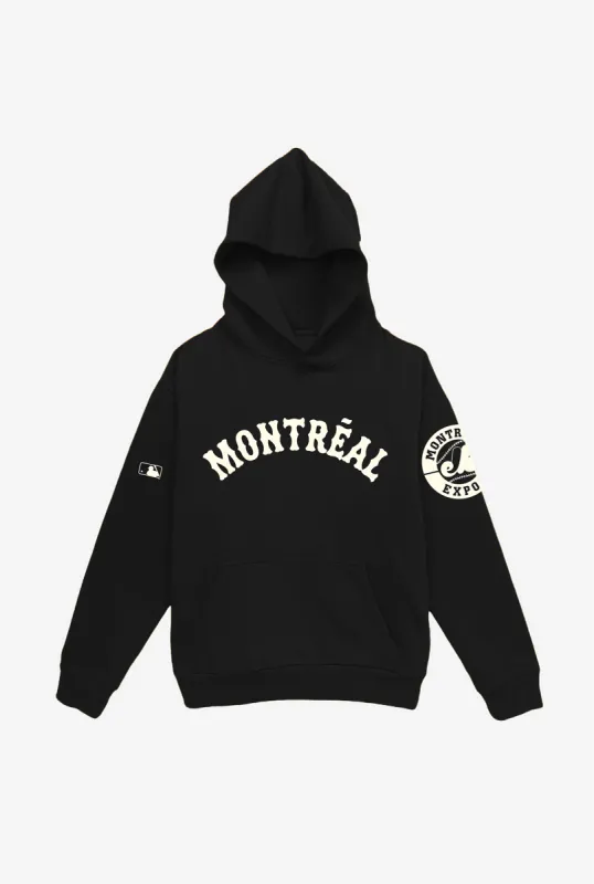 Montréal Expos Essential Heavyweight Hoodie - Black sold by Peace-Collective