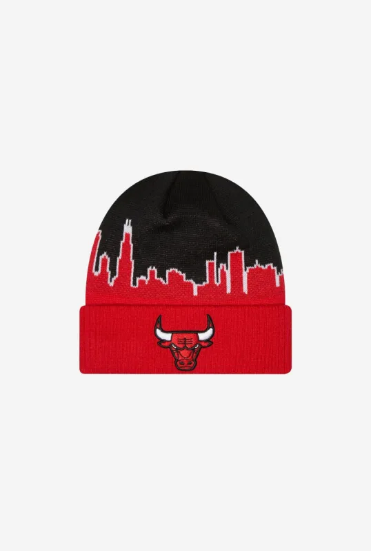 NBA Tip Off 22 Chicago Bulls Knit Beanie - Black/Red sold by Peace-Collective