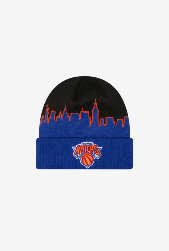 NBA Tip Off 22 New York Knicks Knit Beanie - Black/Blue sold by Peace-Collective