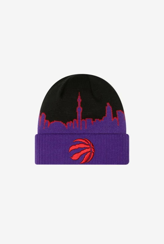 NBA Tip Off 22 Toronto Raptors Knit Beanie - Black/Purple sold by Peace-Collective