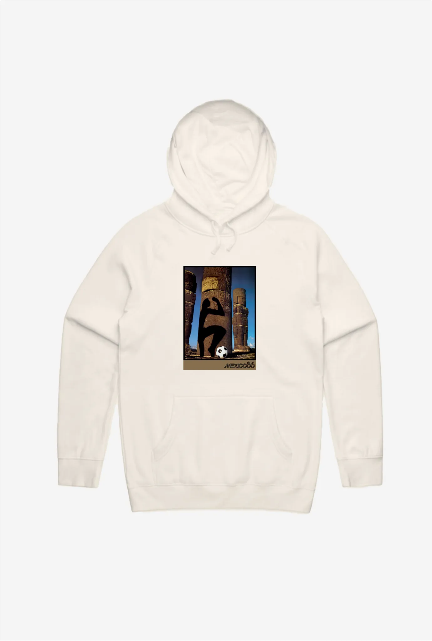 FIFA World Cup Mexico 1986 World Cup Poster Hoodie - Ivory sold by Peace-Collective