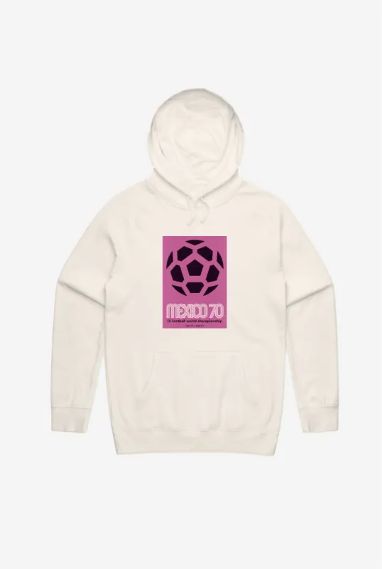 FIFA World Cup Mexico 1970 World Cup Poster Hoodie - Ivory sold by Peace-Collective