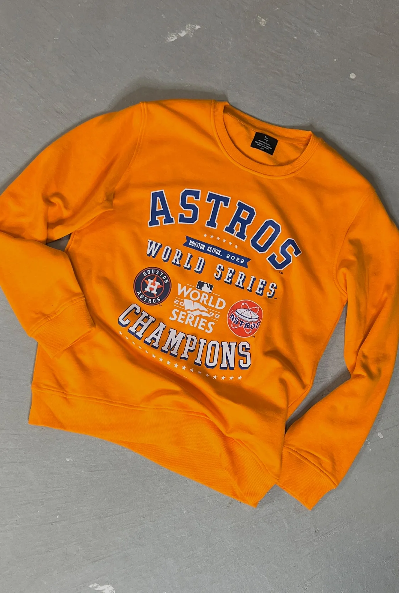 Houston Astros 2022 World Series Champions Crewneck - Orange sold by Peace-Collective product image thumbnail 2