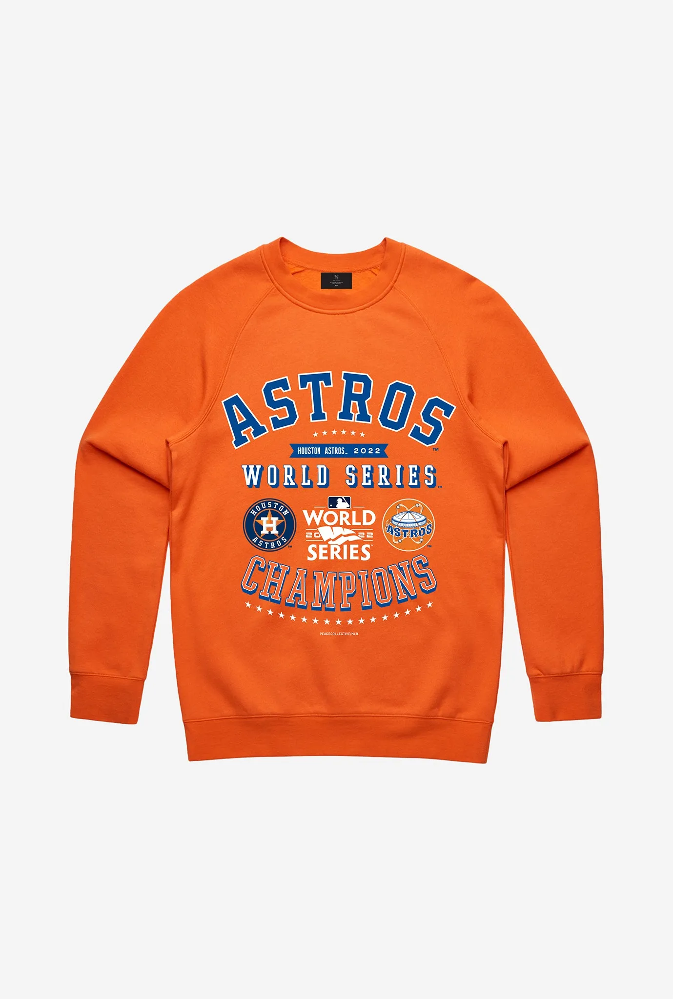 Houston Astros 2022 World Series Champions Crewneck - Orange sold by Peace-Collective