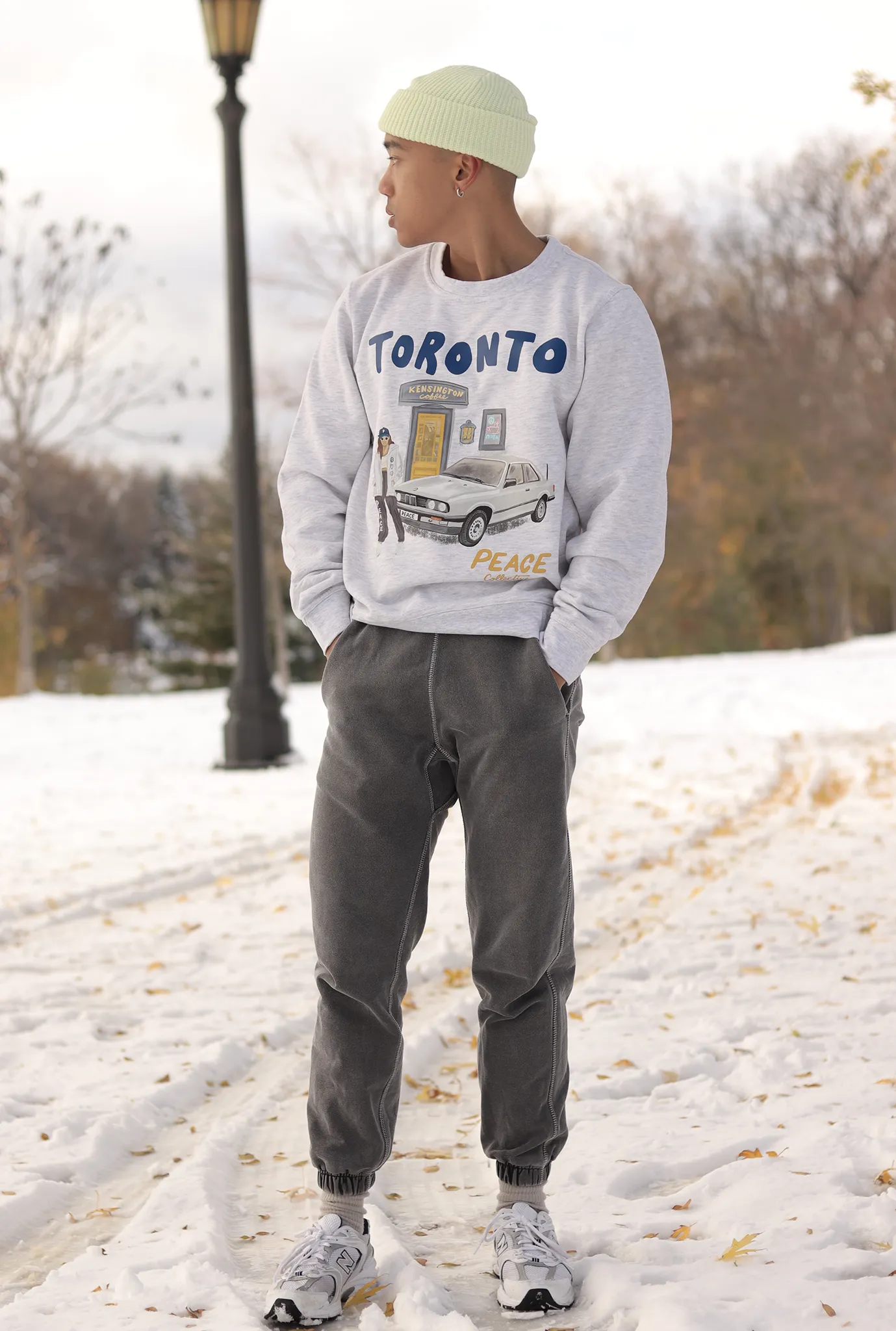 Toronto Neighbourhood Graphic Crewneck - Ash/Blue sold by Peace-Collective product image thumbnail 4