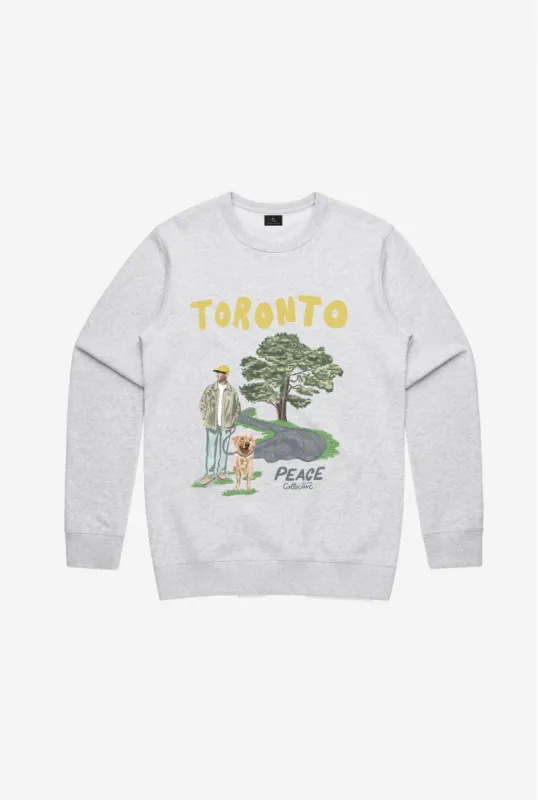Toronto Neighbourhood Graphic Crewneck - Ash/Yellow sold by Peace-Collective