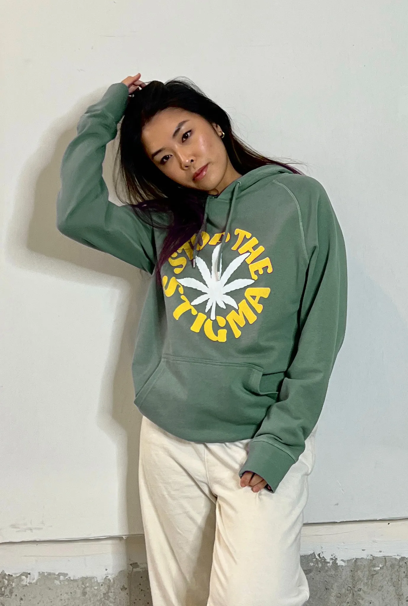 Stop the Stigma Heavyweight Hoodie - Sage sold by Peace-Collective product image thumbnail 3