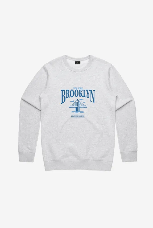 Brooklyn Vintage Crewneck - Ash sold by Peace-Collective