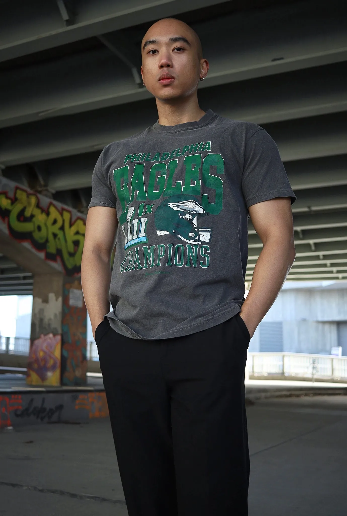 Philadelphia Eagles Vintage Championship T-Shirt - Black sold by Peace-Collective product image thumbnail 3