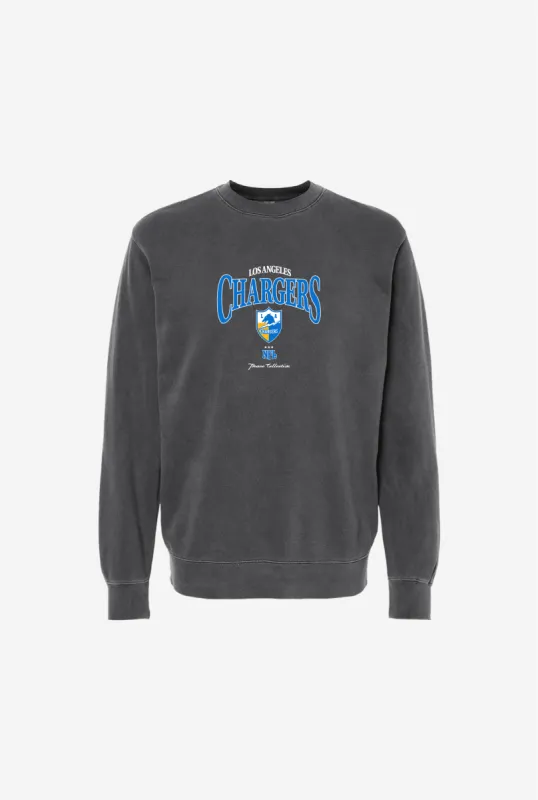 Los Angeles Chargers Vintage Embroidered Crewneck - Black sold by Peace-Collective