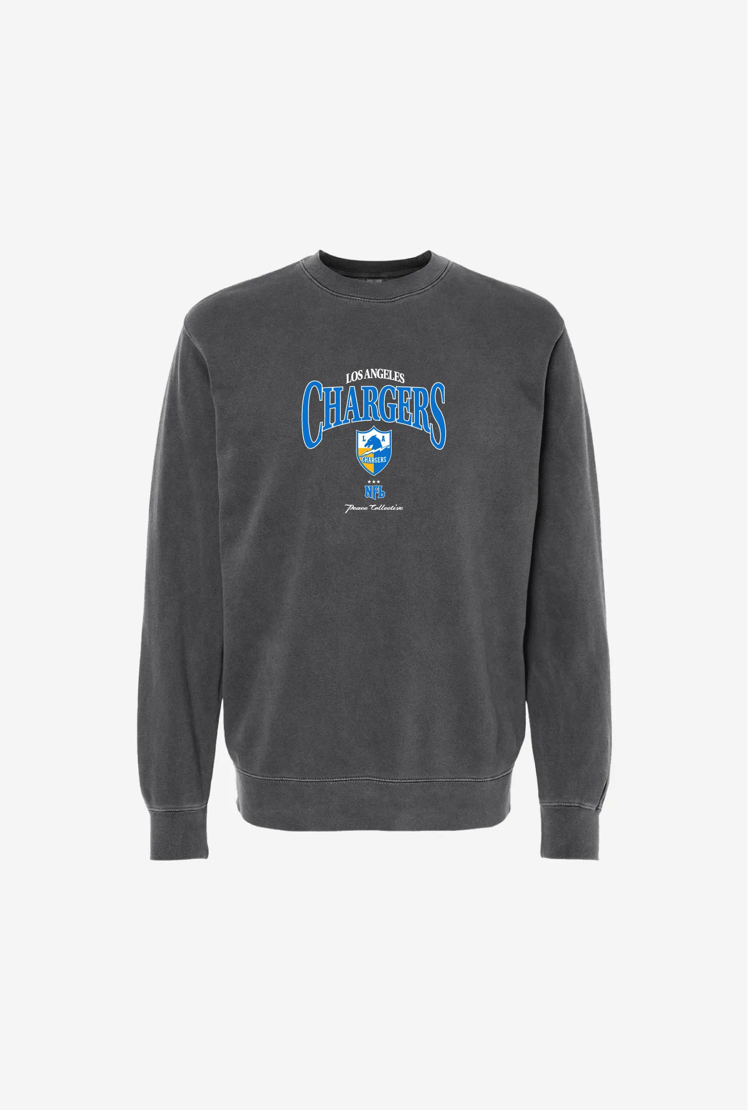 Los Angeles Chargers Vintage Embroidered Crewneck - Black sold by Peace-Collective