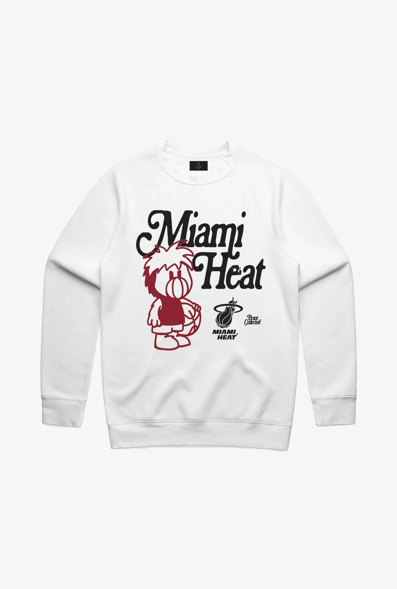 Miami Heat Mascot Crewneck - White sold by Peace-Collective