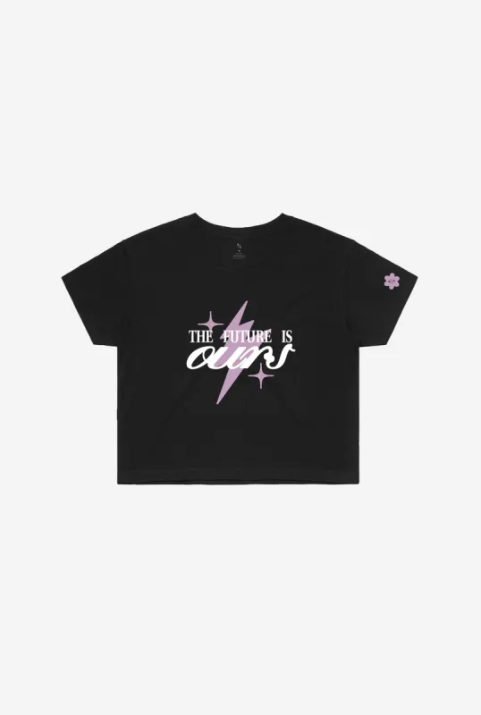 The Future is Ours Cropped T-Shirt - Black sold by Peace-Collective